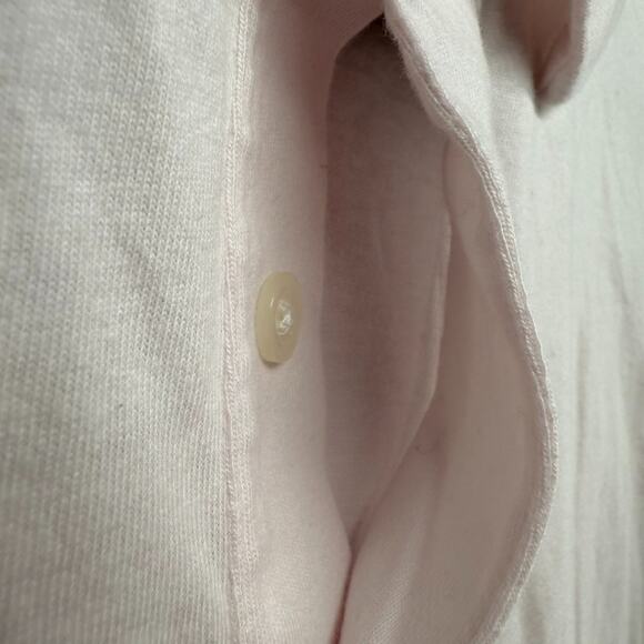 J Crew Polo Shirt men's medium Light pink Solid Sueded Jersey Oarsman Solid NEW - Picture 3 of 10